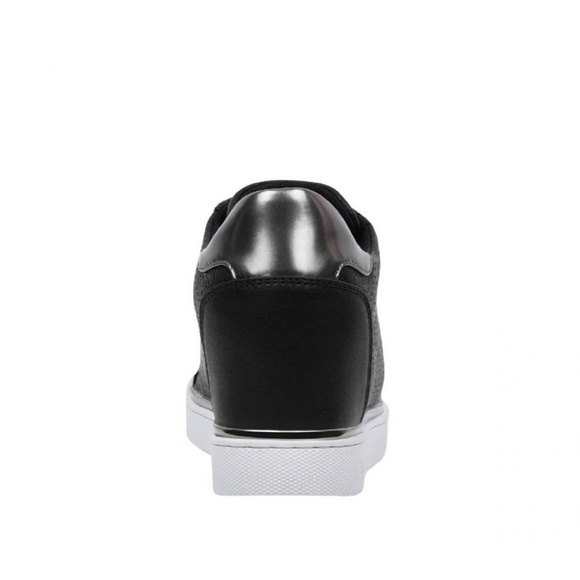 New Guess Womens Flowurs Logo-Debossed Wedge Sneakers Black Multi SZ 9 - Picture 3 of 9